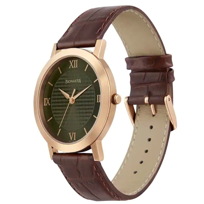 "Sonata Gents Watch 77108WL01 - Click here to View more details about this Product